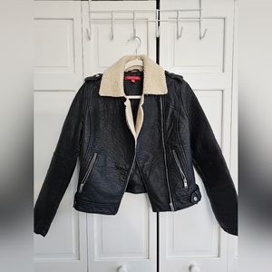 Saks Women's Faux Leather Motorcycle Jacket